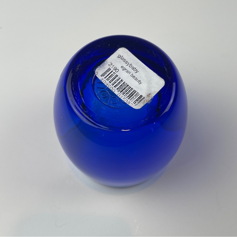 GLASSYBABY Egrari Beauty Royal Deep Translucent Blue Votive Candle Holder RARE - Picture 6 of 14